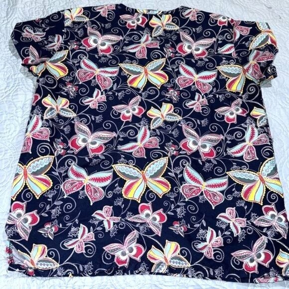 Serene Uniforms V-Neck Ultra Soft Touch Microfiber Medical Scrub Top Size S - Picture 4 of 6